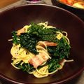 タヨン's cooksnap of when they made 黒キャベツとベーコンのパスタ.