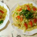 cha_nyon's cooksnap of when they made スモークサーモンとオクラのクリームパスタ.