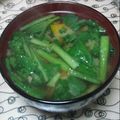 ☆toshimin☆'s cooksnap of when they made かぼちゃと小松菜の味噌汁.