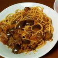 あーちゃんmama。's cooksnap of when they made 美味しい★挽肉と茄子のトマトソースパスタ.