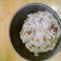 ワンダコヌ's cooksnap of when they made 大根の葉とひき肉のお粥.