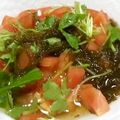 SP♪'s cooksnap of when they made 三つ葉トマトもずく酢のさっぱりサラダ.