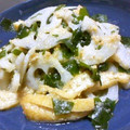 SP♪'s cooksnap of when they made 蓮根とワカメの味噌胡麻和え.