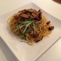 みなみんん's cooksnap of when they made 焼豚と水菜のパスタ.
