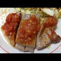 はるちかママ's cooksnap of when they made 豚肩ロースステーキ！にんにくトマトソース.