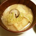 ぢんぴよ's cooksnap of when they made 豆腐と白菜のごま汁.