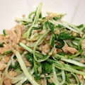 まめみ18's cooksnap of when they made 簡単!!!水菜とﾂﾅのおひたし★.