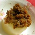 羽尼うに's cooksnap of when they made ふろふき大根♡アレンジ肉味噌♡美味.