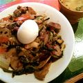 かぉかぉマン's cooksnap of when they made 豚肉とたっぷり野菜スタミナ丼☆温卵添え.