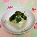 龍青空ママ's cooksnap of when they made 梅＆生姜＆チーズの温奴.