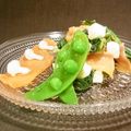れな犬's cooksnap of when they made 菜の花＊サーモン＊チーズの和風マリネ☾*.