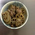 はいじの母's cooksnap of when they made レンコンと鶏の煮物♪.