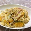 タマリュウ's cooksnap of when they made ベーコンとかぼちゃのクリームパスタ.