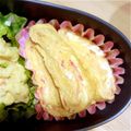 ゆーmam⌒♡'s cooksnap of when they made お弁当に♪卵１個でカニカマ卵焼き.