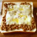 シゼンノ's cooksnap of when they made 納豆チーズトースト☆ミ.