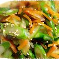 くろねこかぁちゃん's cooksnap of when they made セロリ☆アスパラしゃっきりゴマ風味炒め.