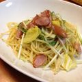 まろこママ's cooksnap of when they made ウインナーとキャベツのペペロンチーノ★.