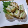 qiemi's cooksnap of when they made エビアボカドのレンコン挟み揚げ.