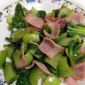 ルルマツ's cooksnap of when they made ３分でできるベーコンとチンゲンサイ炒め.