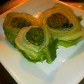 北のデビル。's cooksnap of when they made 白菜とほうれん草の「巻き巻きお浸し」.