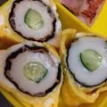 みー0814's cooksnap of when they made お弁当に！　チーズちくわの卵巻き.