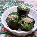 赤い電話's cooksnap of when they made *ほうれん草海苔巻き*.