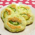 シャンプーハット's cooksnap of when they made Θそら豆ｸﾝのもちふわお焼きΘ◡Θ.