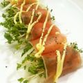 facai's cooksnap of when they made スプラウトオニオンの生ハム巻き.