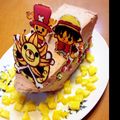 ＊もこ＊もこ＊'s cooksnap of when they made 立体！チョコケーキ　ワンピースキャラデコ.