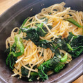 pnkdiamond's cooksnap of when they made ちぢみほうれん草と半熟卵のパスタ.
