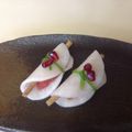 ガンビ's cooksnap of when they made 華やかおつまみ♪簡単大根と鮭の花びら餅風.