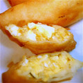 YABUke's cooksnap of when they made marさんのゆで卵とエビの春巻き♪.