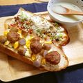 komutatata's cooksnap of when they made ✿アメリカ～ンな♡ハニーチーズバーガー✿.