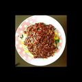 リラックマ178's cooksnap of when they made ミートソース焼きそば・付属の粉末ソースで.