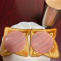 ママメイン！時々子供's cooksnap of when they made おひとりさまのパンがサクサクハムトースト.