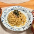 yuvnmi's cooksnap of when they made ☆絶品明太子パスタ☆.