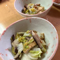 MEME72's cooksnap of when they made 白菜と椎茸と油揚げのピリ辛炒め.