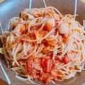 柴犬のお顔☆'s cooksnap of when they made 濃厚〜☆シーフードトマトパスタ.