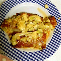 ryucha's cooksnap of when they made さつま揚げの☆ネギマヨチー焼き☆.