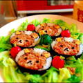 キッチンおうじ's cooksnap of when they made 節分の飾り巻き寿司☆赤鬼青鬼☆恵方巻きも.