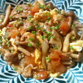 patarinko's cooksnap of when they made 豚肉・きのこ・トマトの卵炒め〜濃厚中華風.