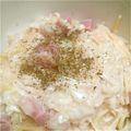nanadoll's cooksnap of when they made えのきとベーコンの豆乳パスタ.