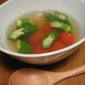 ぎまーる's cooksnap of when they made トマトとオクラのスープ.