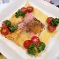 miwayon's cooksnap of when they made おうちでカフェ気分♪ハムチーズクレープ.