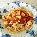 ☆stella☆'s cooksnap of when they made ﾘﾒｲｸ!!麻婆豆腐パスタ.