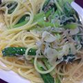 noguson's cooksnap of when they made 小松菜とじゃこの和風スパゲティ.