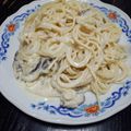 ちみん's cooksnap of when they made たっぷりきのこのクリームチーズパスタ.