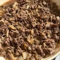 ame-ikuru's cooksnap of when they made 簡単☆牛薄切り肉と玉ねぎの焼肉ダレ炒め.