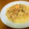 Kaname0810's cooksnap of when they made 鮭としめじのクリームパスタ.