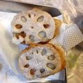 こまゆっくま's cooksnap of when they made レンコンのエビのすり身はさみ揚げ.